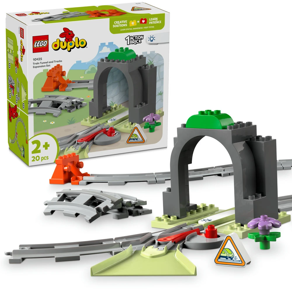 LEGO® DUPLO Traukinuko tunelio ir bėgių papildomas rinkinys (10425)