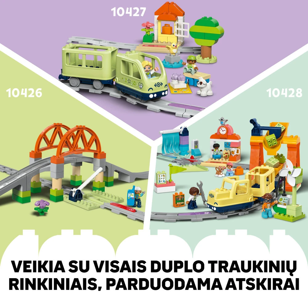 LEGO® DUPLO Traukinuko tunelio ir bėgių papildomas rinkinys (10425)