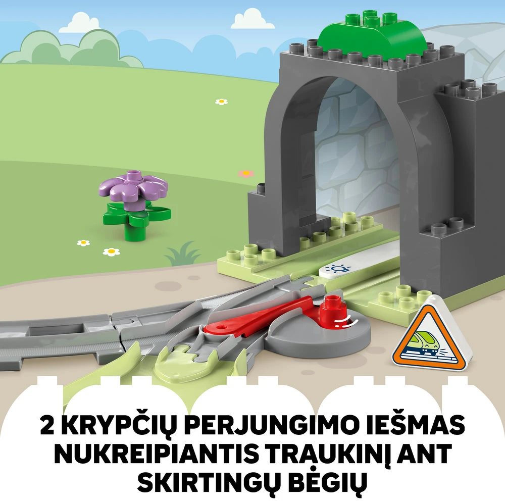 LEGO® DUPLO Traukinuko tunelio ir bėgių papildomas rinkinys (10425)