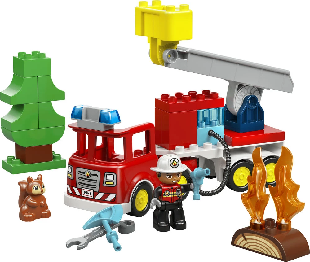 LEGO® DUPLO® Town Ugniagesių sunkvežimis su žarna ir ugniagesiu 10473