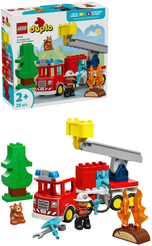 LEGO® DUPLO® Town Ugniagesių sunkvežimis su žarna ir ugniagesiu 10473