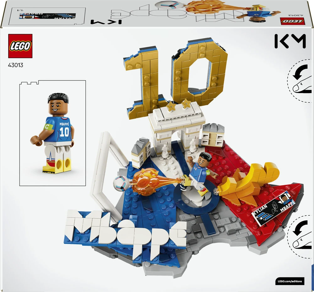 LEGO® Editions Kylian Mbappé – svarbiausi futbolo įvykiai, dekoro konstravimo rinkinys vaikams, 43013