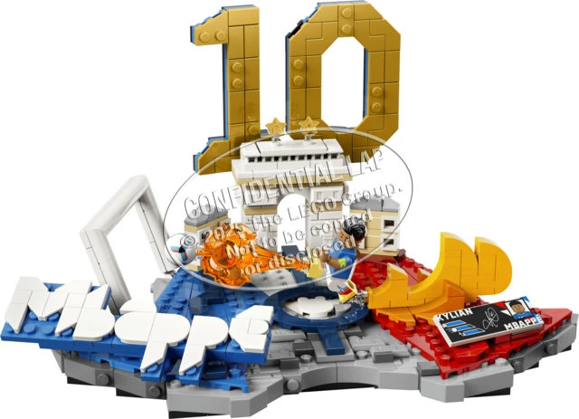 LEGO® Editions Kylian Mbappé – svarbiausi futbolo įvykiai, dekoro konstravimo rinkinys vaikams, 43013