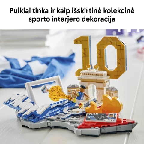 LEGO® Editions Kylian Mbappé – svarbiausi futbolo įvykiai, dekoro konstravimo rinkinys vaikams, 43013