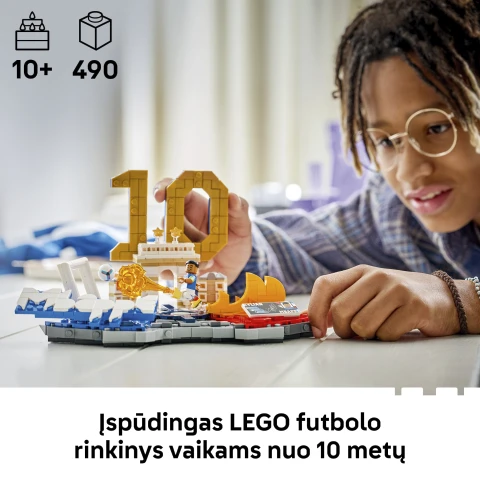 LEGO® Editions Kylian Mbappé – svarbiausi futbolo įvykiai, dekoro konstravimo rinkinys vaikams, 43013