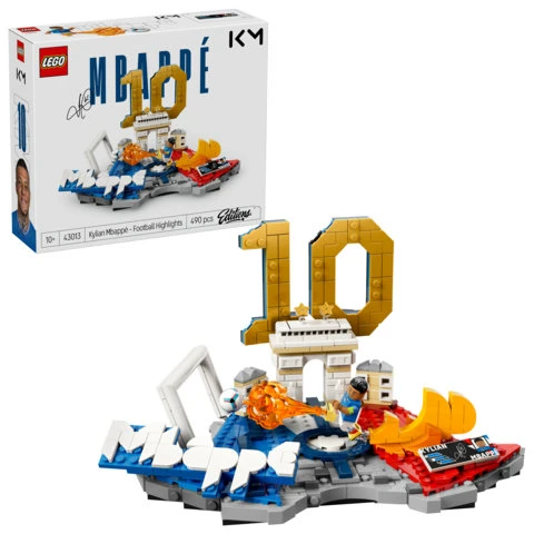 LEGO® Editions Kylian Mbappé – svarbiausi futbolo įvykiai, dekoro konstravimo rinkinys vaikams, 43013