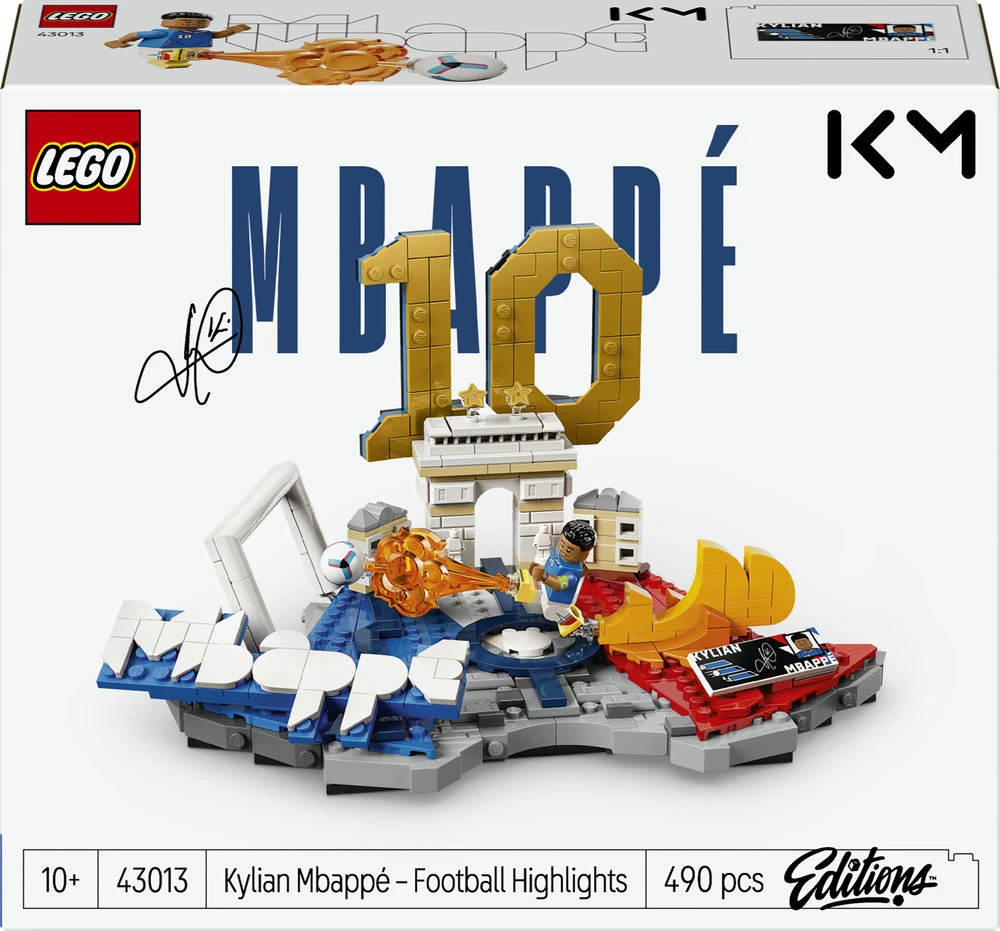 LEGO® Editions Kylian Mbappé – svarbiausi futbolo įvykiai, dekoro konstravimo rinkinys vaikams, 43013