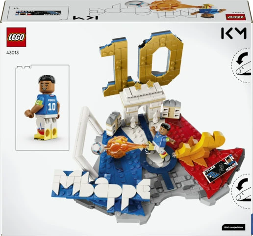 LEGO® Editions Kylian Mbappé – svarbiausi futbolo įvykiai, dekoro konstravimo rinkinys vaikams, 43013