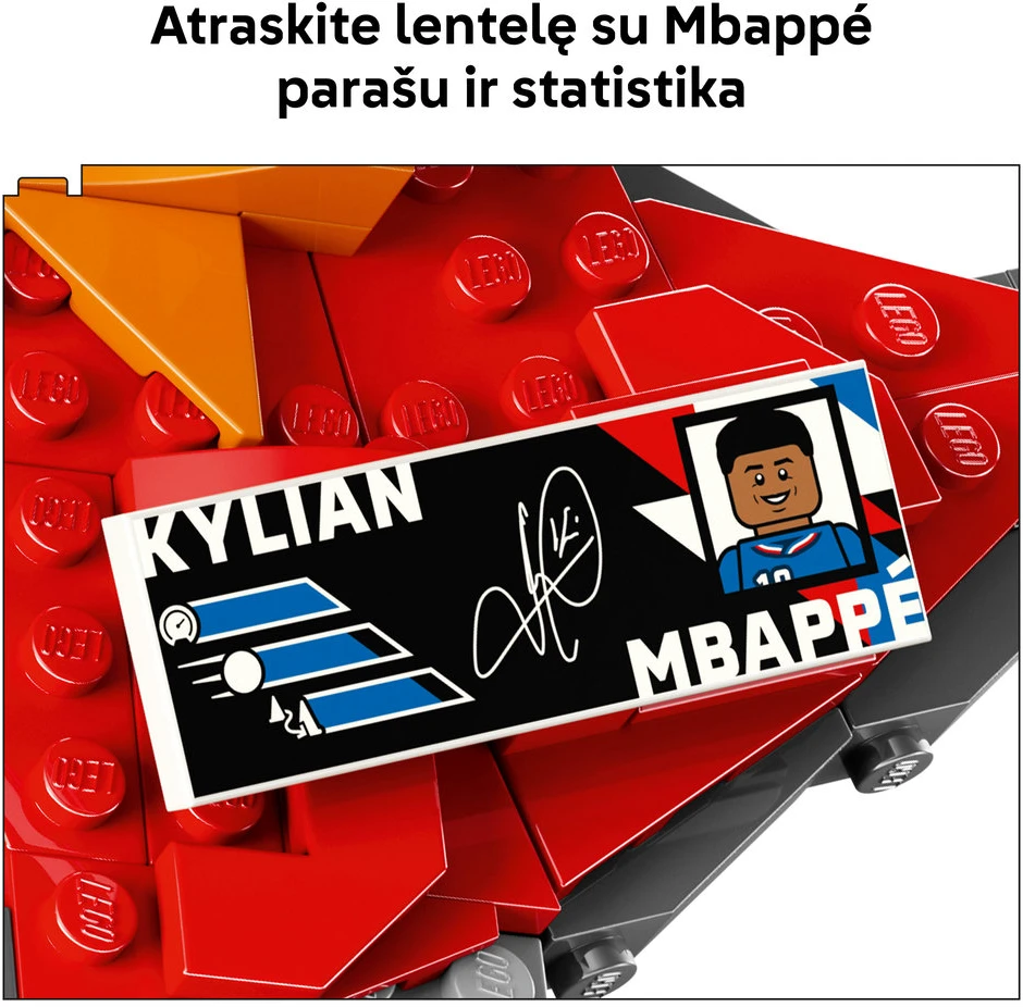 LEGO® Editions Kylian Mbappé – svarbiausi futbolo įvykiai, dekoro konstravimo rinkinys vaikams, 43013