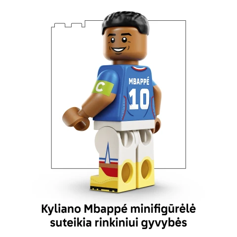 LEGO® Editions Kylian Mbappé – svarbiausi futbolo įvykiai, dekoro konstravimo rinkinys vaikams, 43013
