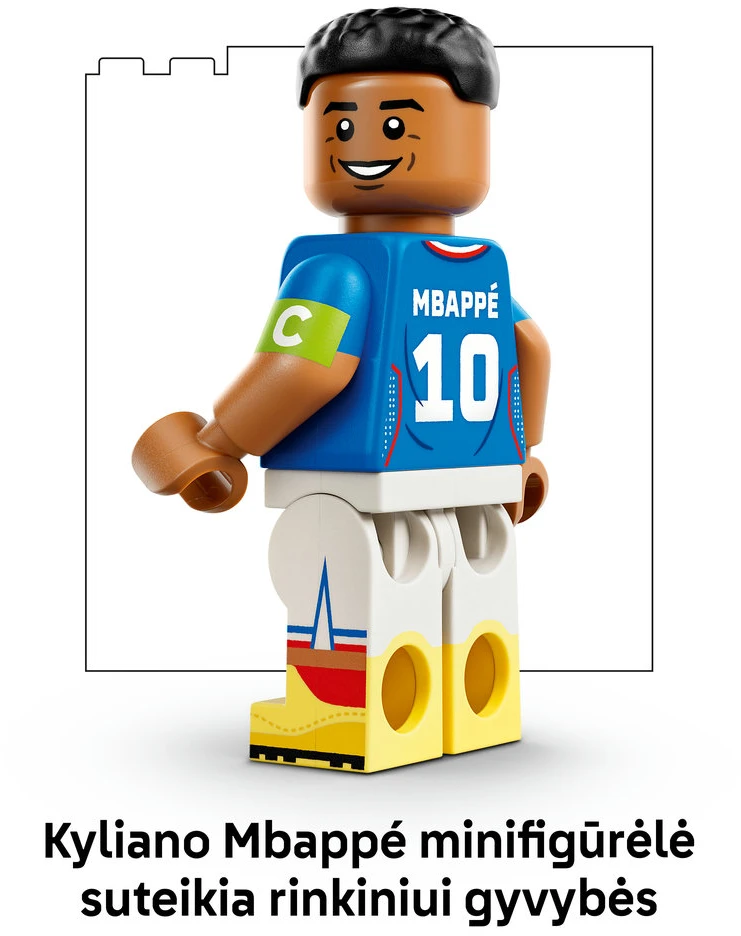 LEGO® Editions Kylian Mbappé – svarbiausi futbolo įvykiai, dekoro konstravimo rinkinys vaikams, 43013