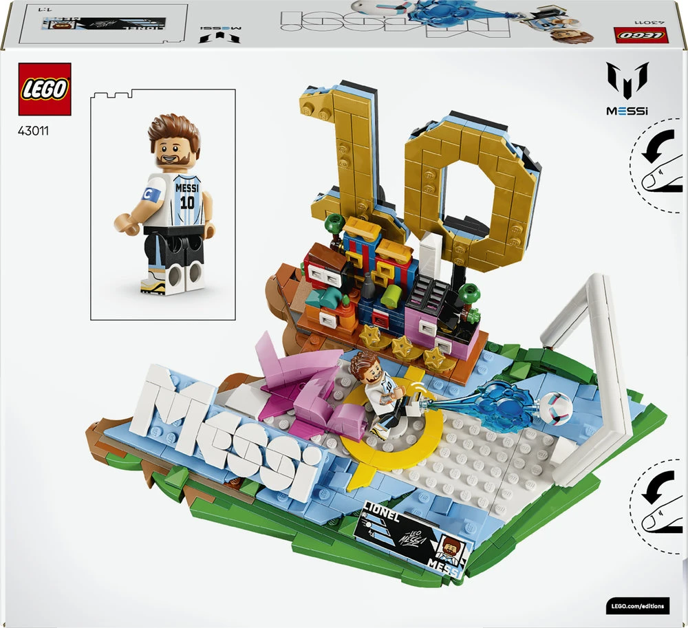 LEGO® Editions Lionel Messi – svarbiausi futbolo įvykiai, dekoro konstravimo rinkinys vaikams, 43011