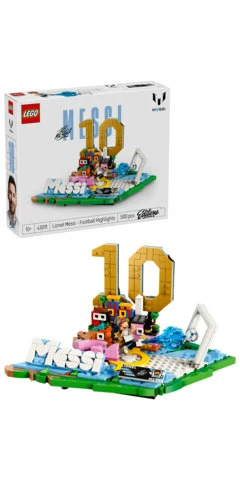 LEGO® Editions Lionel Messi – svarbiausi futbolo įvykiai, dekoro konstravimo rinkinys vaikams, 43011