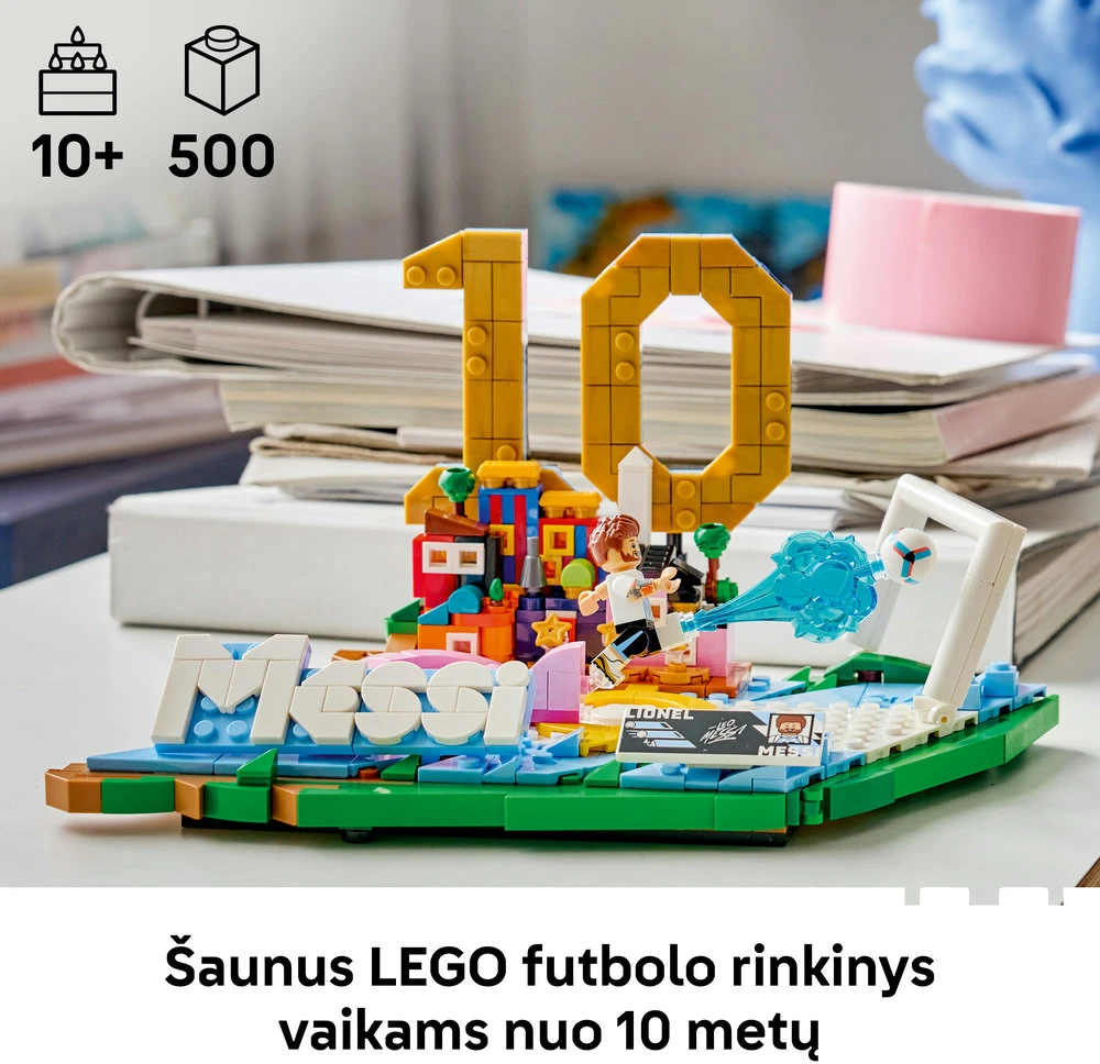 LEGO® Editions Lionel Messi – svarbiausi futbolo įvykiai, dekoro konstravimo rinkinys vaikams, 43011