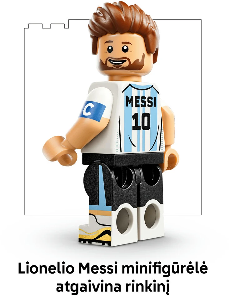 LEGO® Editions Lionel Messi – svarbiausi futbolo įvykiai, dekoro konstravimo rinkinys vaikams, 43011