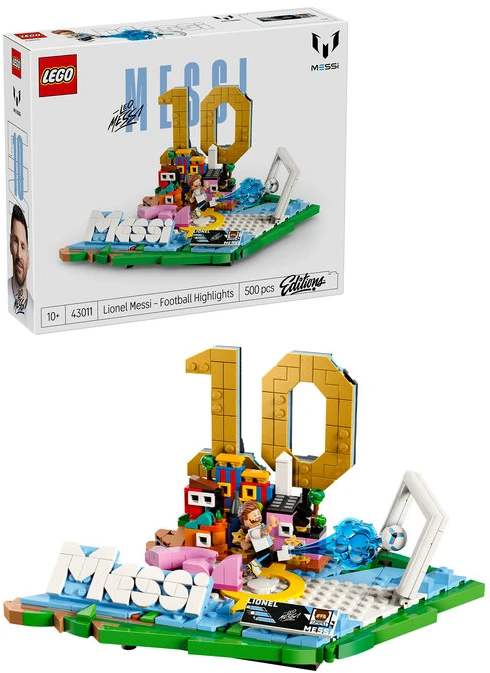 LEGO® Editions Lionel Messi – svarbiausi futbolo įvykiai, dekoro konstravimo rinkinys vaikams, 43011