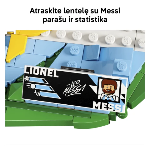 LEGO® Editions Lionel Messi – svarbiausi futbolo įvykiai, dekoro konstravimo rinkinys vaikams, 43011