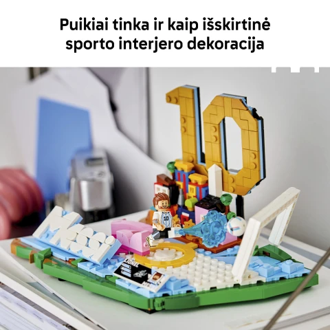 LEGO® Editions Lionel Messi – svarbiausi futbolo įvykiai, dekoro konstravimo rinkinys vaikams, 43011