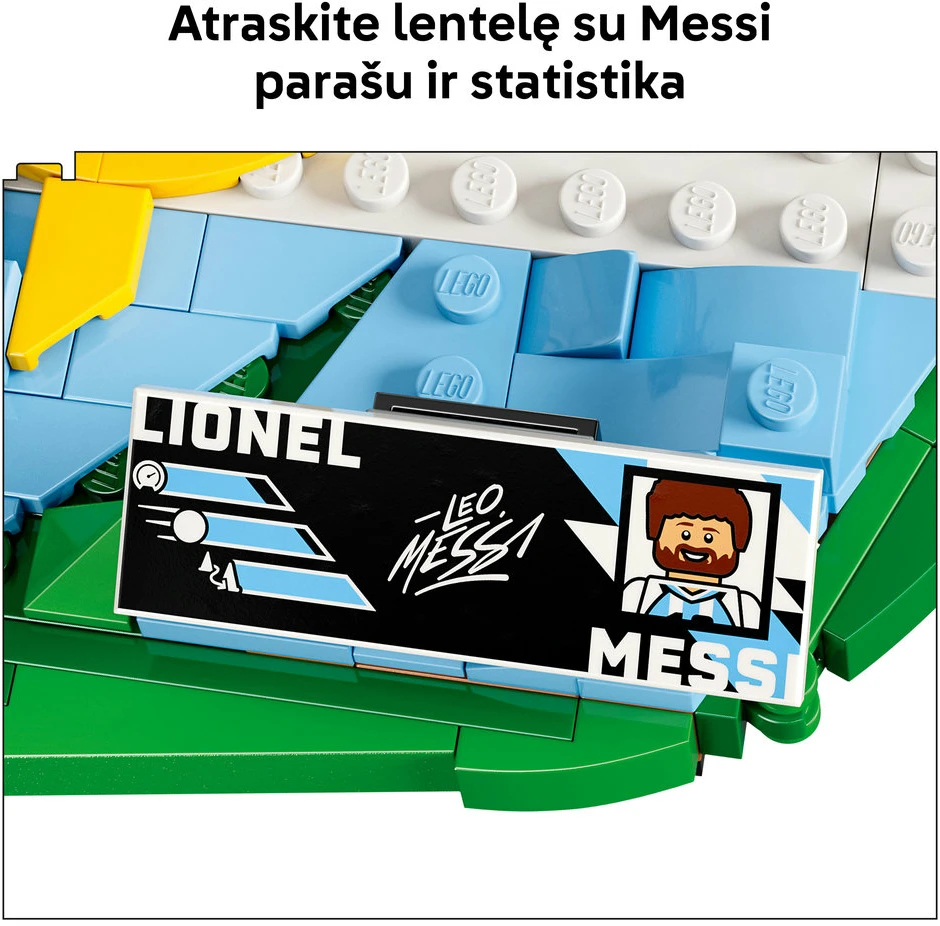 LEGO® Editions Lionel Messi – svarbiausi futbolo įvykiai, dekoro konstravimo rinkinys vaikams, 43011