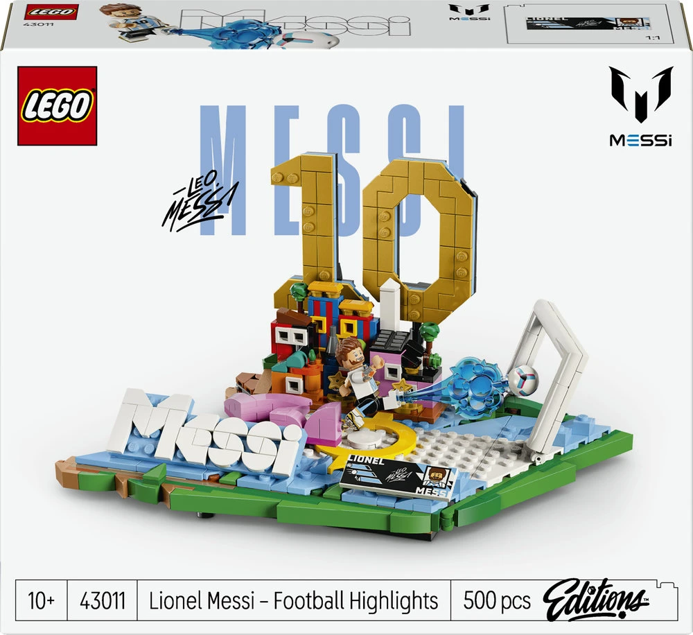 LEGO® Editions Lionel Messi – svarbiausi futbolo įvykiai, dekoro konstravimo rinkinys vaikams, 43011