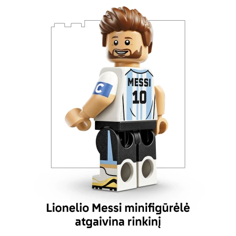 LEGO® Editions Lionel Messi – svarbiausi futbolo įvykiai, dekoro konstravimo rinkinys vaikams, 43011
