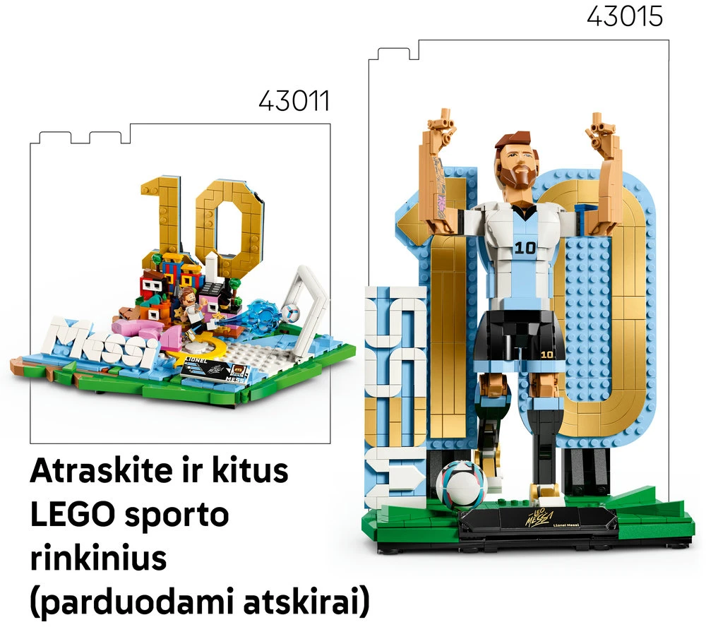 LEGO® Editions Lionel Messi – šventimas Rinkinys 43018