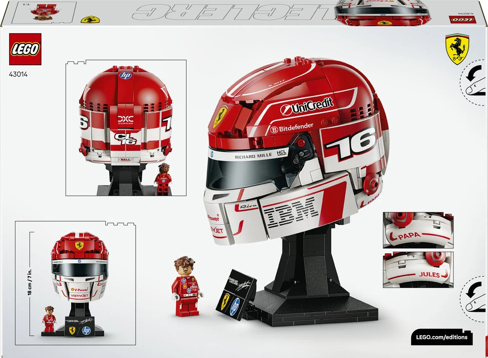 LEGO® Editions Scuderia Ferrari HP Charles Leclerc šalmas 43014
