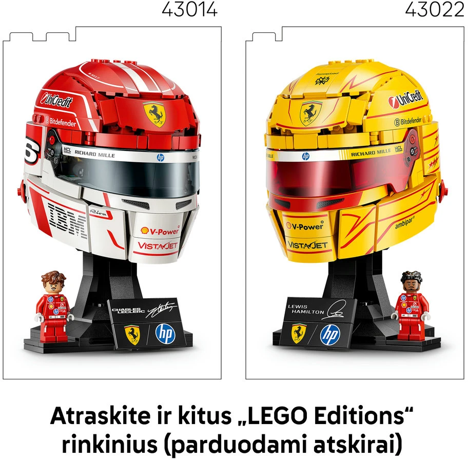 LEGO® Editions Scuderia Ferrari HP Charles Leclerc šalmas 43014