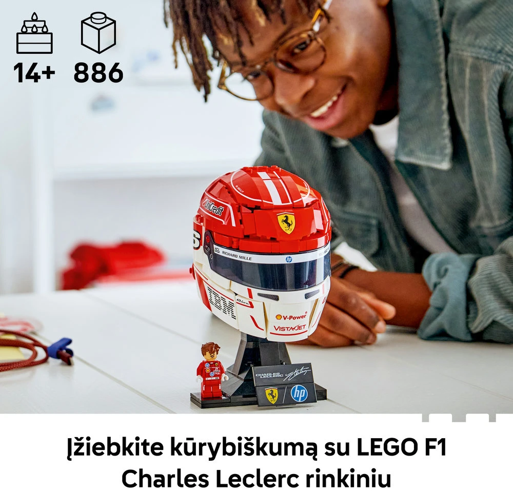 LEGO® Editions Scuderia Ferrari HP Charles Leclerc šalmas 43014