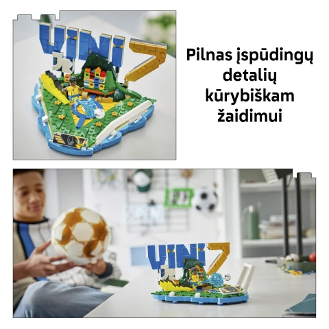 LEGO® Editions Vini Jr. – svarbiausi futbolo įvykiai, dekoro konstravimo rinkinys vaikams, 43027