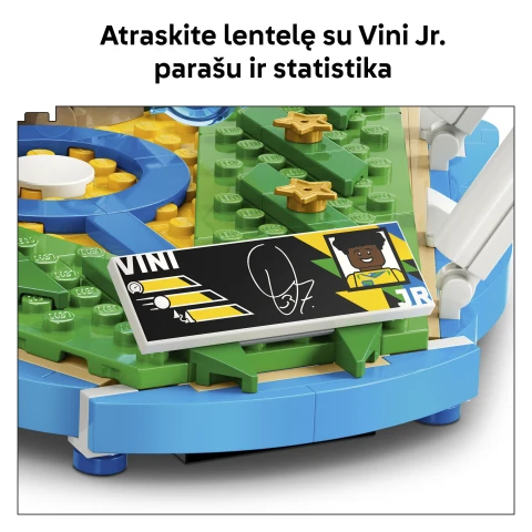 LEGO® Editions Vini Jr. – svarbiausi futbolo įvykiai, dekoro konstravimo rinkinys vaikams, 43027