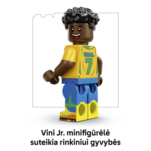 LEGO® Editions Vini Jr. – svarbiausi futbolo įvykiai, dekoro konstravimo rinkinys vaikams, 43027