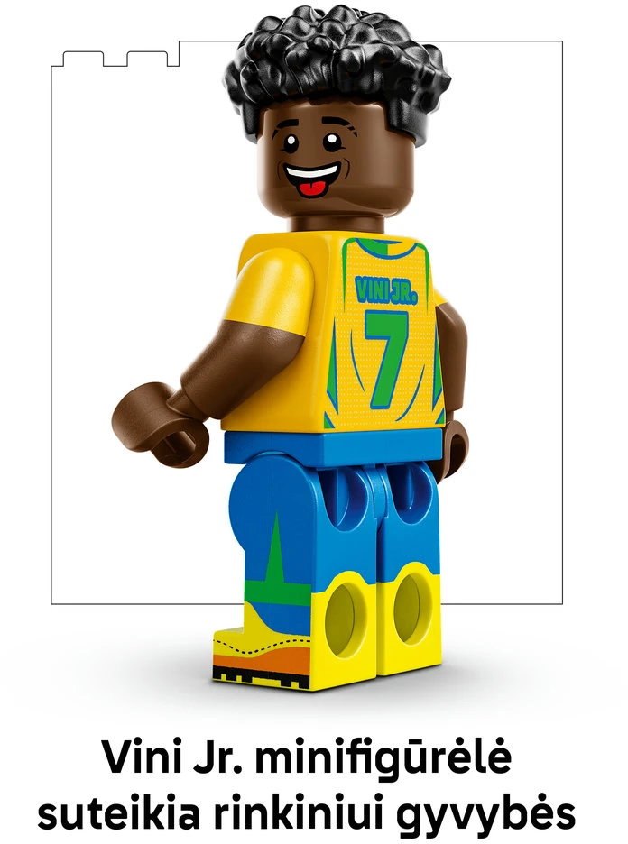 LEGO® Editions Vini Jr. – svarbiausi futbolo įvykiai, dekoro konstravimo rinkinys vaikams, 43027