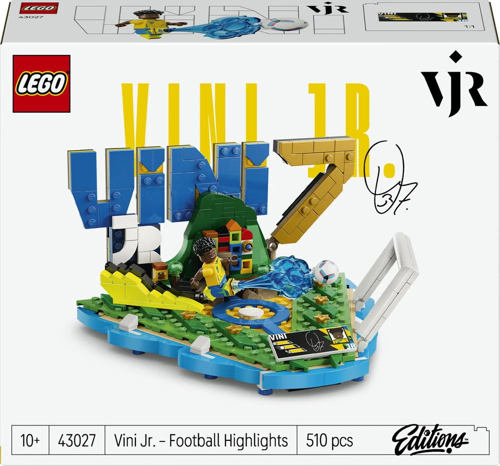 LEGO® Editions Vini Jr. – svarbiausi futbolo įvykiai, dekoro konstravimo rinkinys vaikams, 43027