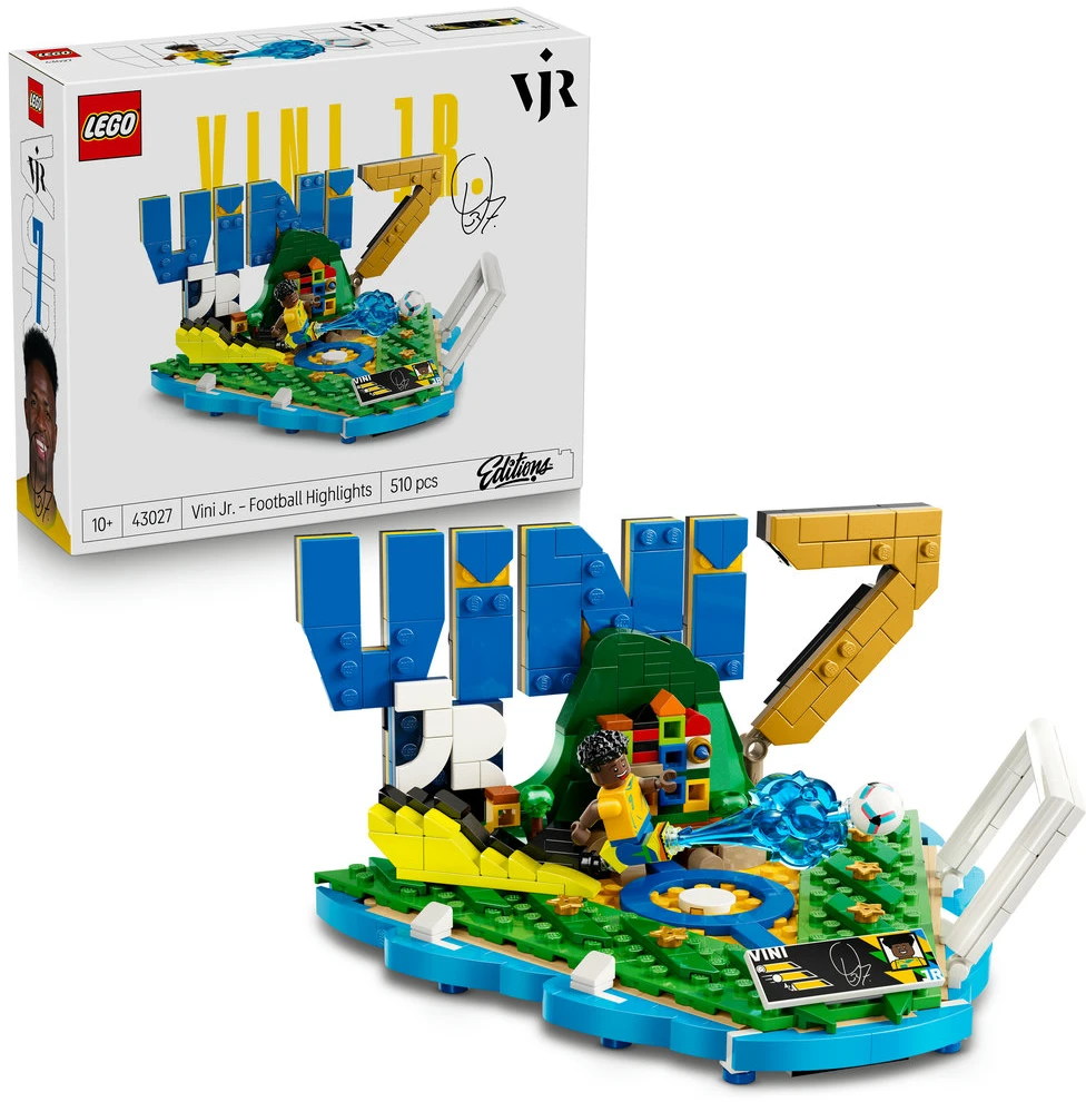 LEGO® Editions Vini Jr. – svarbiausi futbolo įvykiai, dekoro konstravimo rinkinys vaikams, 43027