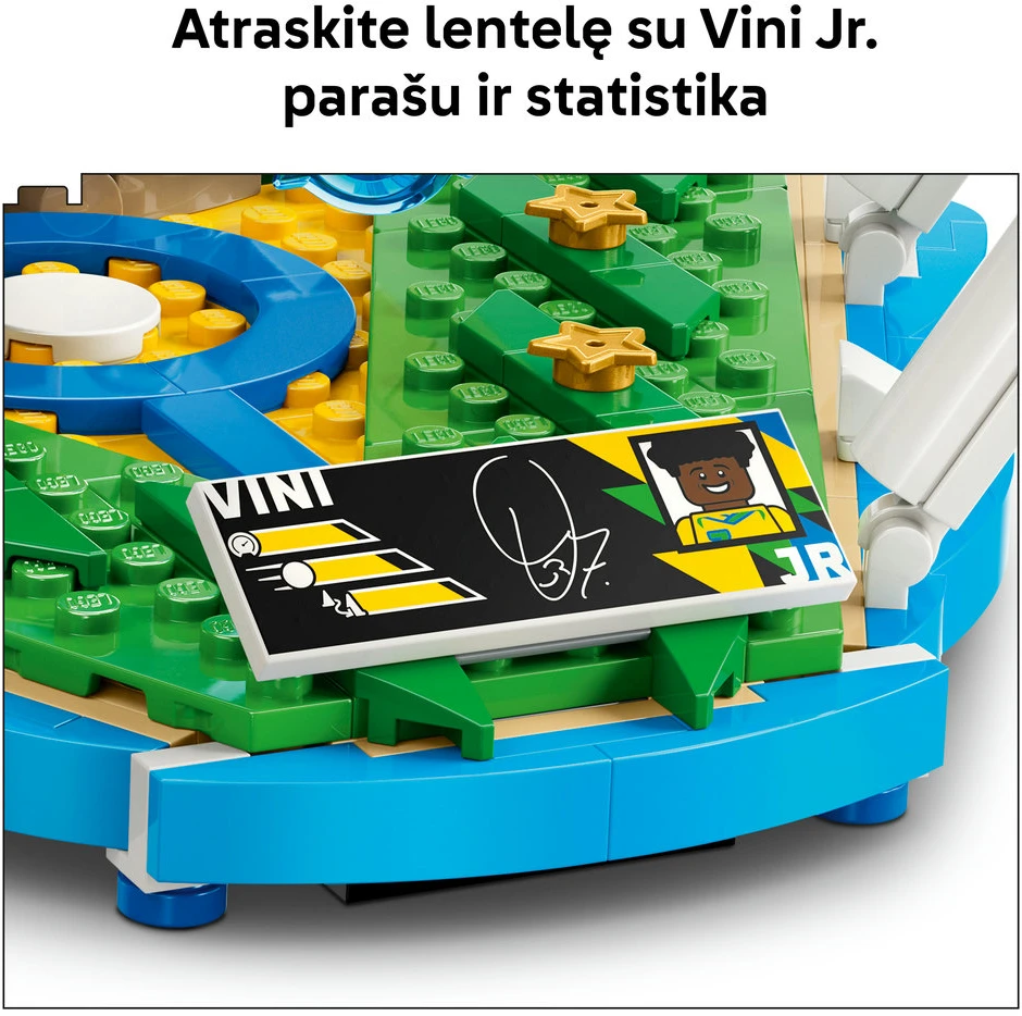 LEGO® Editions Vini Jr. – svarbiausi futbolo įvykiai, dekoro konstravimo rinkinys vaikams, 43027