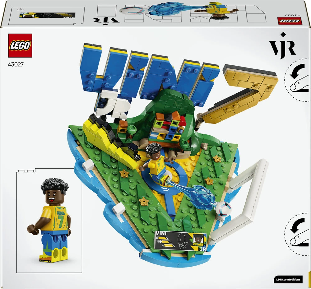 LEGO® Editions Vini Jr. – svarbiausi futbolo įvykiai, dekoro konstravimo rinkinys vaikams, 43027