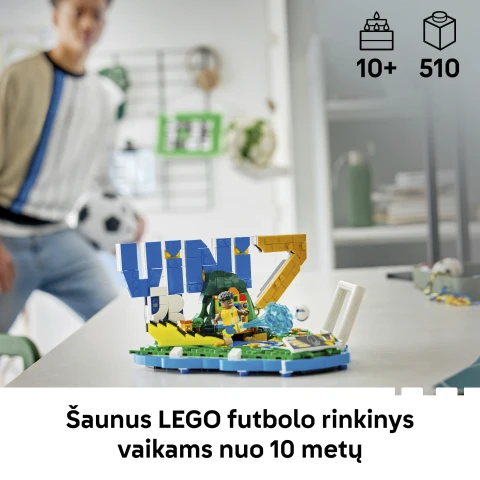 LEGO® Editions Vini Jr. – svarbiausi futbolo įvykiai, dekoro konstravimo rinkinys vaikams, 43027