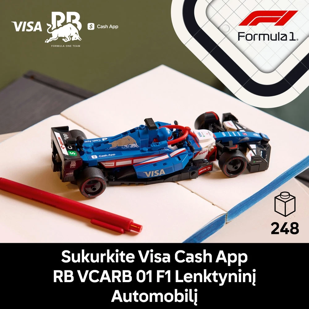 LEGO® Speed Champions F1® lenktyninis automobilis Visa Cash App RB VCARB 01 (77246)