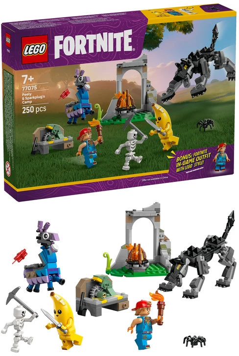 LEGO® Fortnite® Peely ir Sparkplug stovykla Rinkinys 77075
