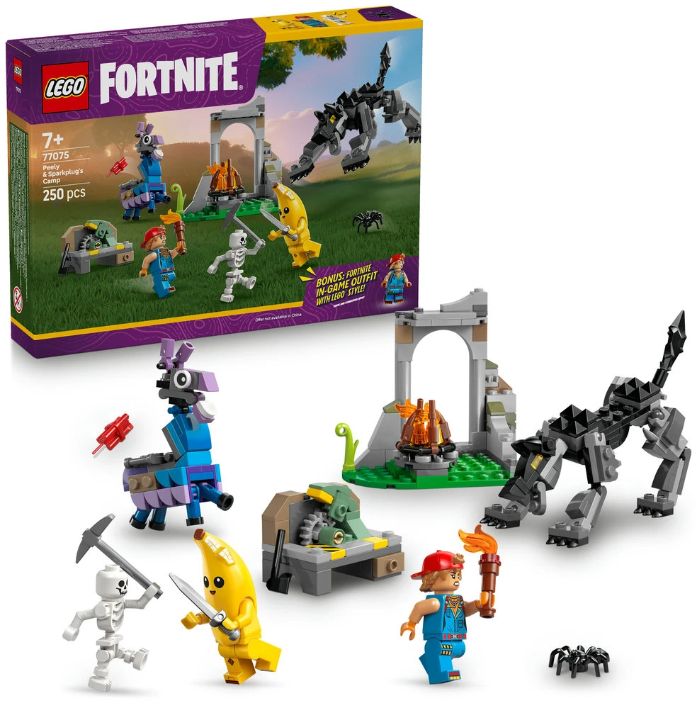 LEGO® Fortnite® Peely ir Sparkplug stovykla Rinkinys 77075