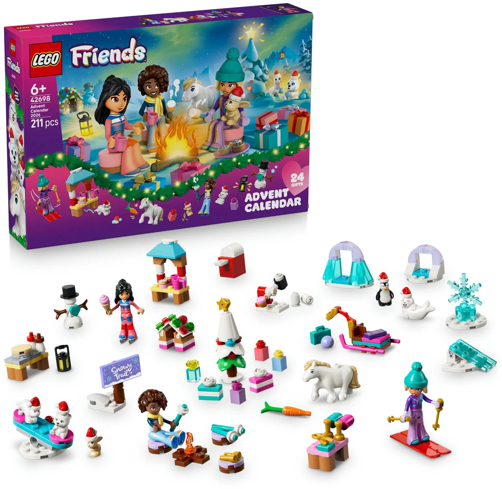 „LEGO® Friends“ 2026 metų advento kalendorius Kalėdinis žaislas 42698