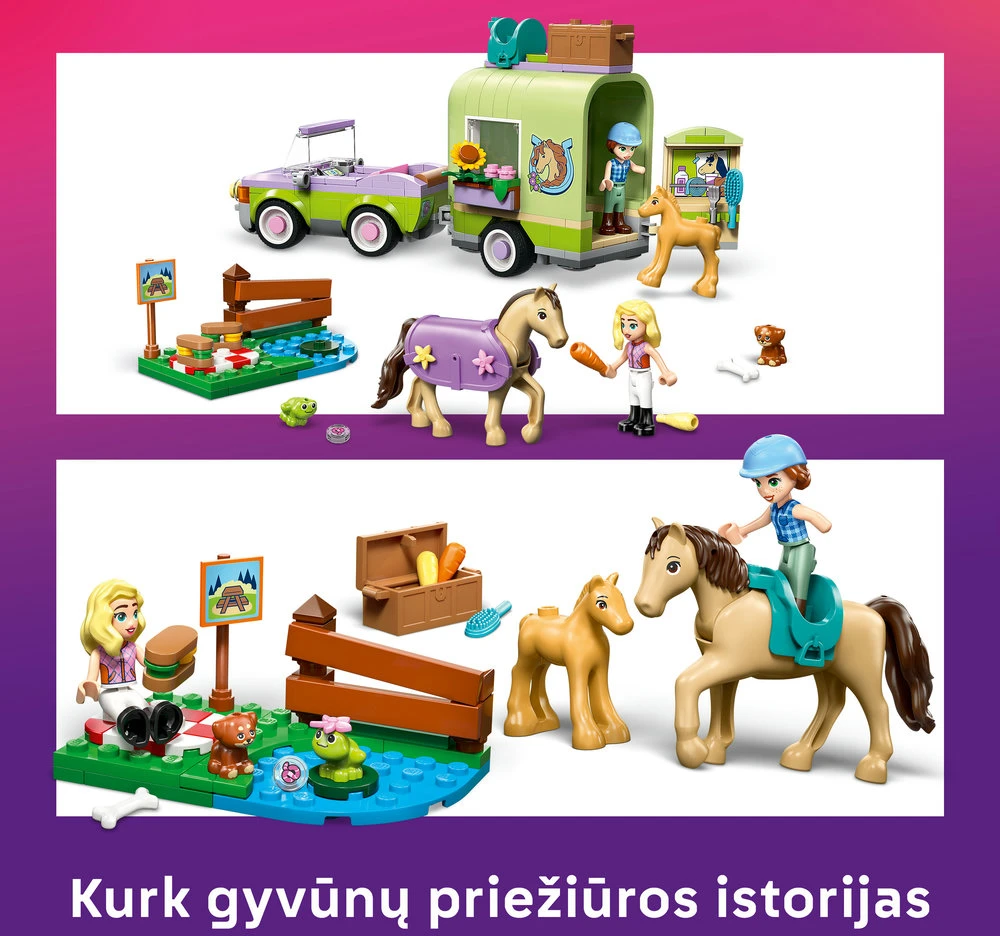 „LEGO® Friends“ Arklio ir kumeliuko priekaba Rinkinys 42695