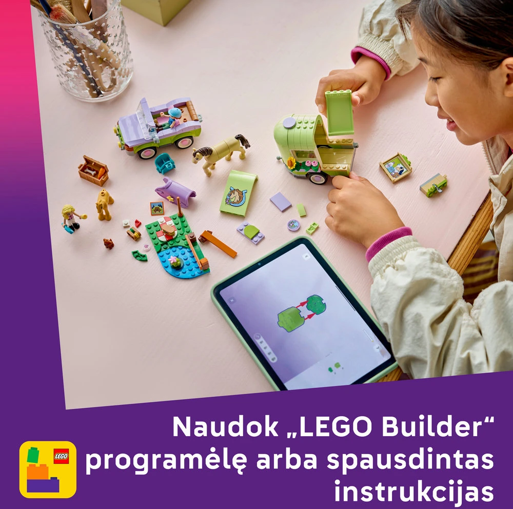 „LEGO® Friends“ Arklio ir kumeliuko priekaba Rinkinys 42695