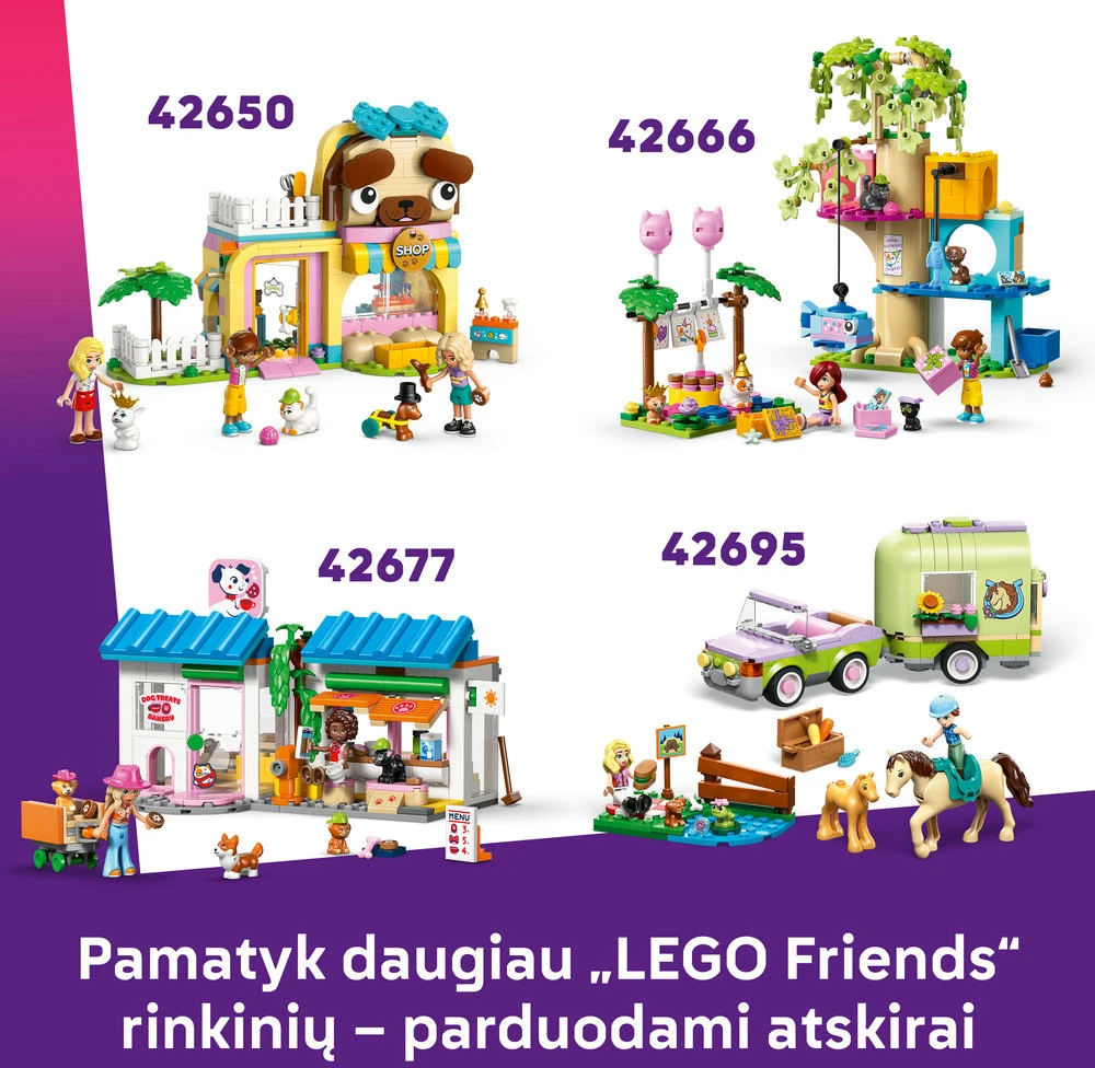 „LEGO® Friends“ Augintinių aksesuarų furgonas Rinkinys 42678