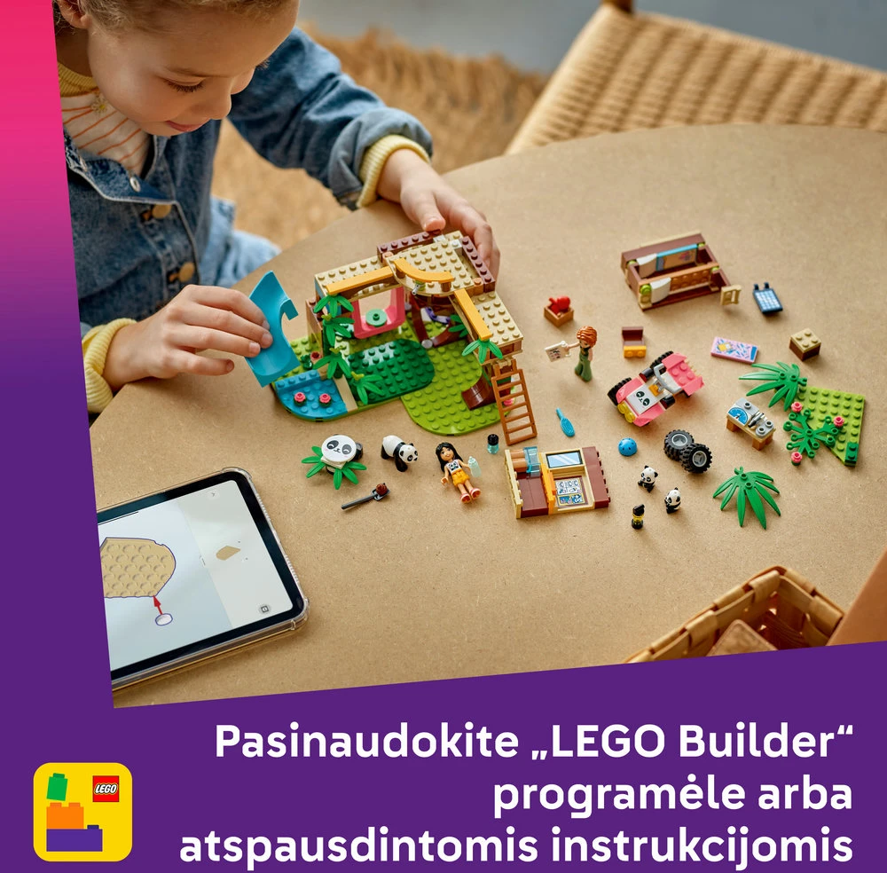 LEGO® Friends Gyvūnų priežiūra pandų prieglaudoje (42648)