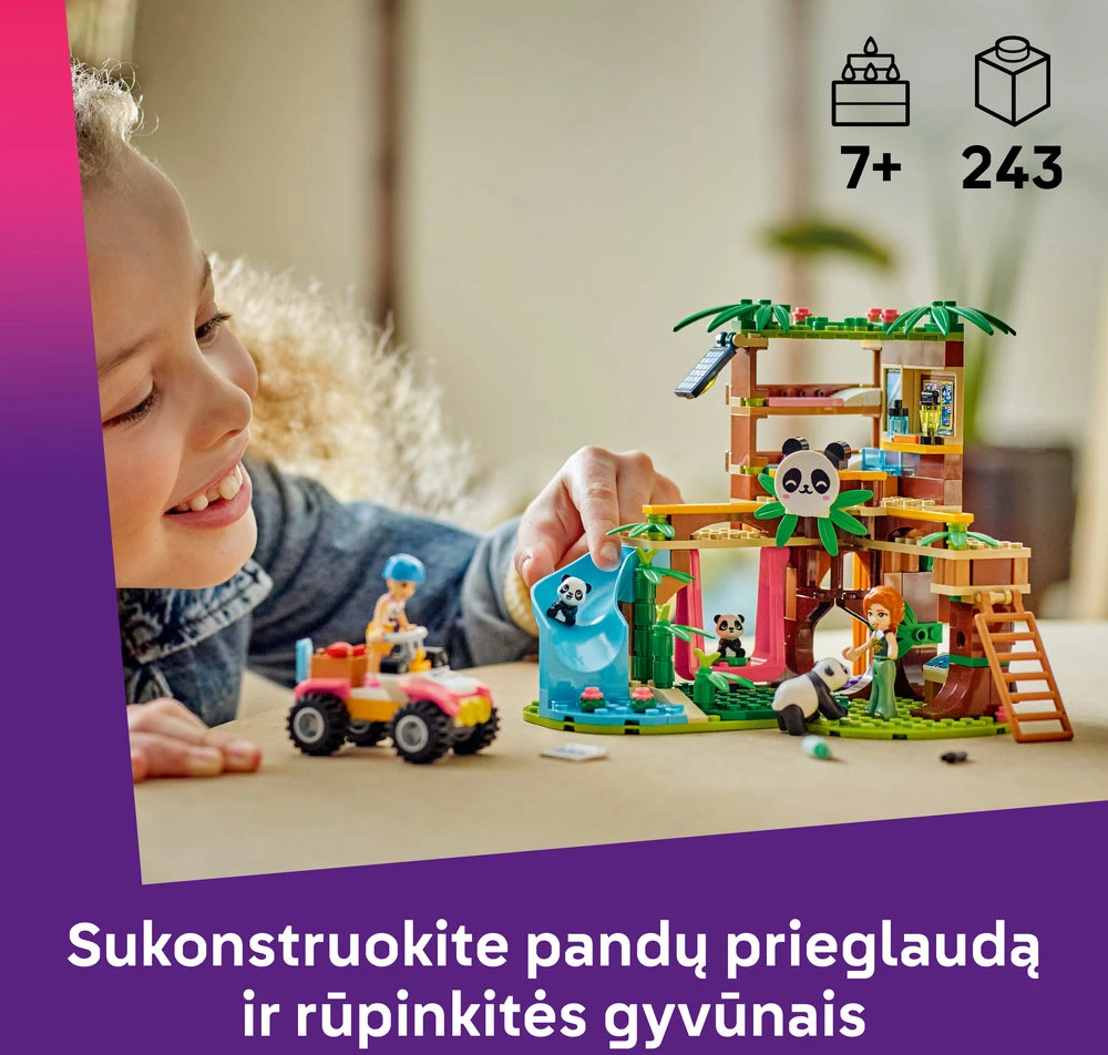 LEGO® Friends Gyvūnų priežiūra pandų prieglaudoje (42648)