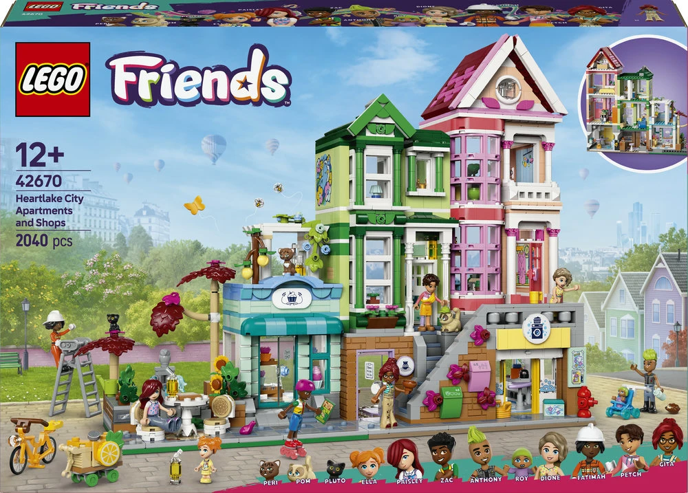 LEGO® Friends Hartleiko butai ir parduotuvės (42670)