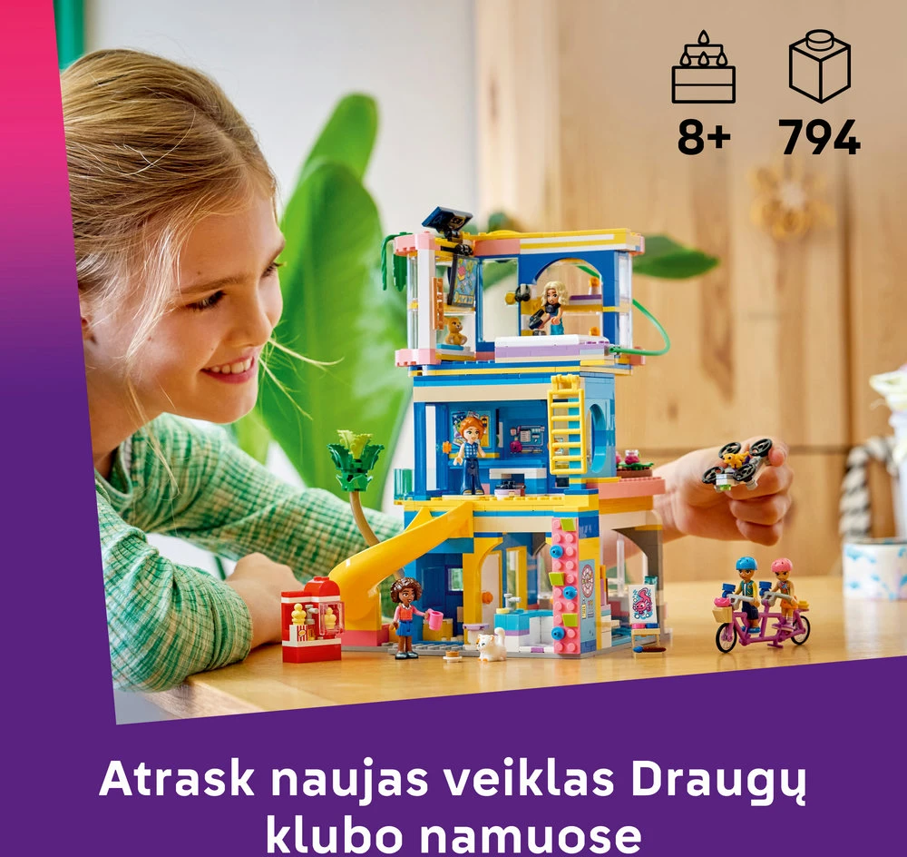 „LEGO® Friends“ Hartleiko draugų klubo namai 42689