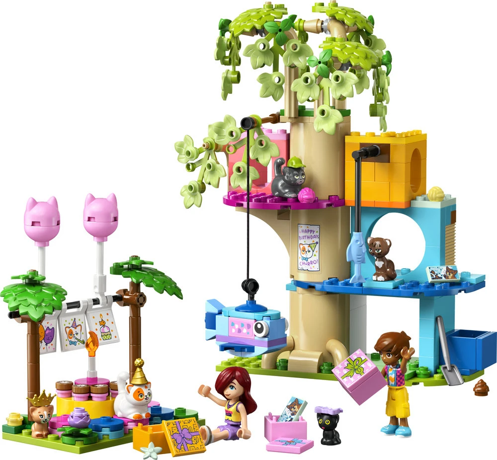 LEGO® Friends Kačių gimtadienio vakarėlis ir namelis medyje 42666